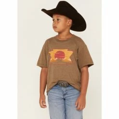 Discount ๐ Cody James Boys' Sunset Desert Logo Graphic T-Shirt Camel ๐