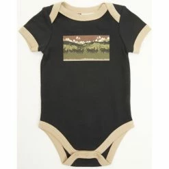 Cheap 😍 Cody James Infant-Boys' Black & Tan 2-Piece Western Horses Onesie And Coveralls Sleep Set 😀