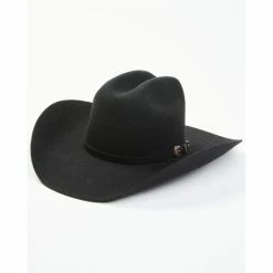 Hot Sale 😉 Cody James Men's 5X Self Band Cattleman Fur Blend Western Hat - Black 👍