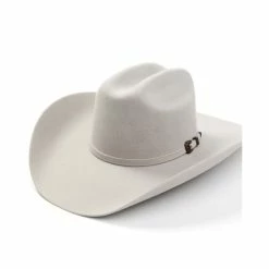 Hot Sale 🌟 Cody James Men's 5X Self Band Cattleman Fur Blend Western Hat - Mist Grey 😉