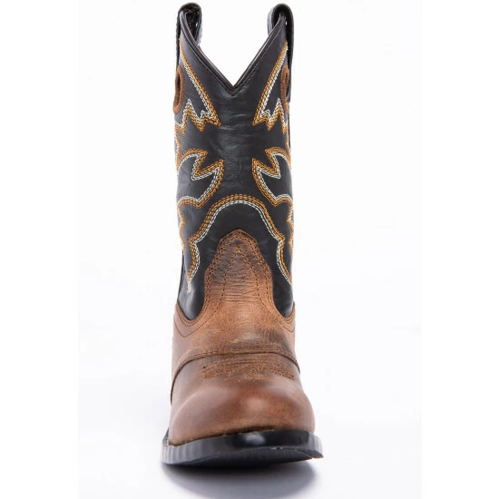 Outlet ✨ Cody James Boys' Black & Brown Western 🥾 Boots - Round Toe 🤩 - Image 4