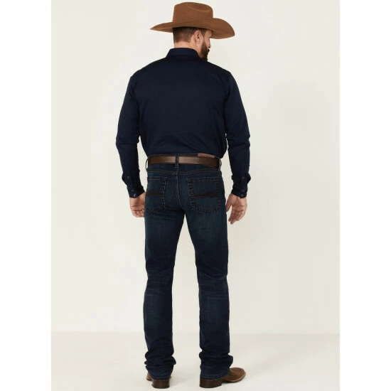 Deals 😀 Cody James Core Men's Kick Look Ride Dark Wash Performance Stretch Stackable Straight 👖 Jeans Blue 😀 - Image 3