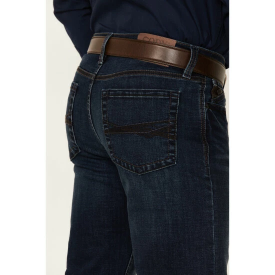 Deals 😀 Cody James Core Men's Kick Look Ride Dark Wash Performance Stretch Stackable Straight 👖 Jeans Blue 😀 - Image 4