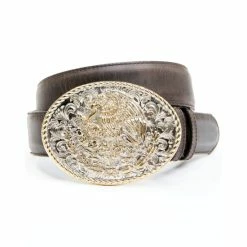 Best Sale 🔔 Cody James Men's Two-Tone Mexican Eagle Buckle Belt Brown 👏