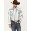 Deals 😉 Cody James Men's Himalaya Southwestern Stripe Snap Western 👕 Shirt Cream 😍