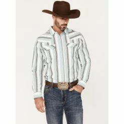 Deals 😉 Cody James Men's Himalaya Southwestern Stripe Snap Western 👕 Shirt Cream 😍