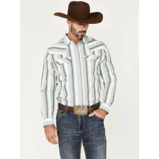 Deals 😉 Cody James Men's Himalaya Southwestern Stripe Snap Western 👕 Shirt Cream 😍