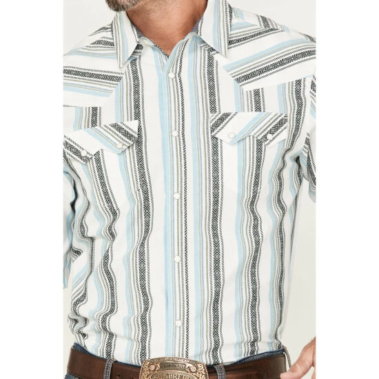 Deals 😉 Cody James Men's Himalaya Southwestern Stripe Snap Western 👕 Shirt Cream 😍 - Image 3