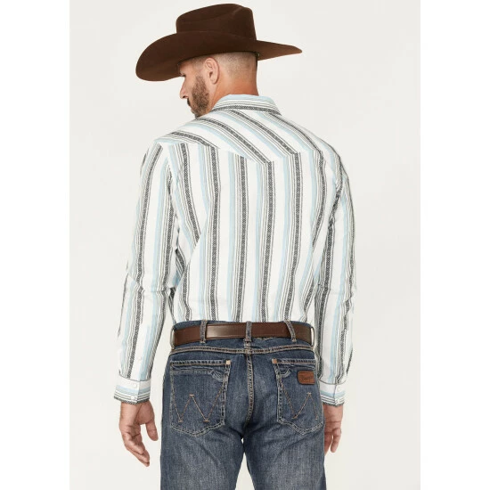 Deals 😉 Cody James Men's Himalaya Southwestern Stripe Snap Western 👕 Shirt Cream 😍 - Image 4
