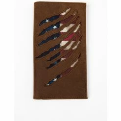 Cheap 👍 Cody James Men's Brown Americana Leather Checkbook Wallet 🎁