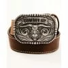 Budget 🧨 Cody James Boys' Cowboy Up Western Belt Brown 👏