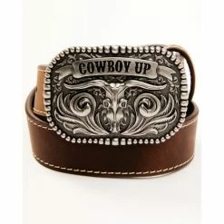 Budget 🧨 Cody James Boys' Cowboy Up Western Belt Brown 👏