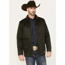 Discount 😀 Cody James Men's Mansfield Oilskin Field 🧥 Coat Olive ❤️