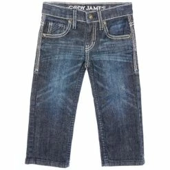 Wholesale 👏 Cody James Toddler-Boys' Night Hawk Medium Wash Mid-Rise Stretch Relaxed Bootcut 👖 Jeans Blue ⌛