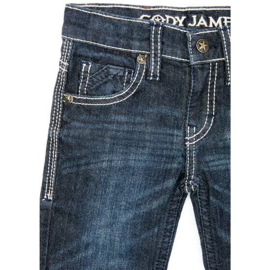 Wholesale ๐ Cody James Toddler-Boys' Night Hawk Medium Wash Mid-Rise Stretch Relaxed Bootcut ๐ Jeans Blue โ - Image 2