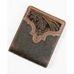 Top 10 ✨ Cody James Men's Brown Ostrich Bifold Tooled Wallet 🌟